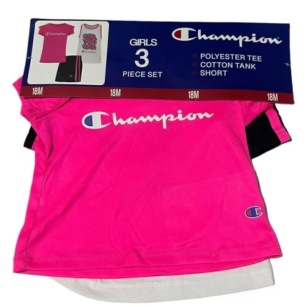 Champion Toddler Girls 3 Piece Active Set Size 18M